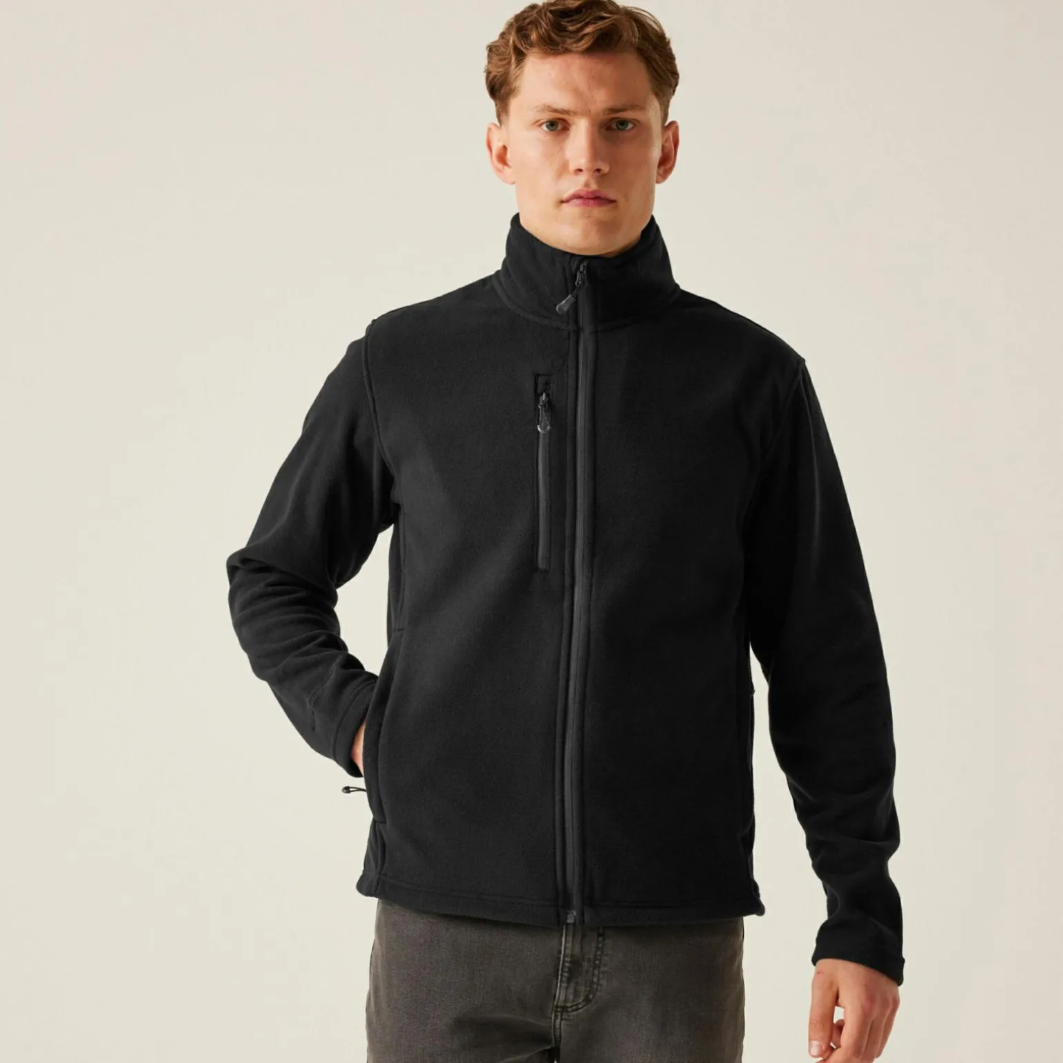 Bluza polarowa z recyklingu Honestly Made Professional | Czarny