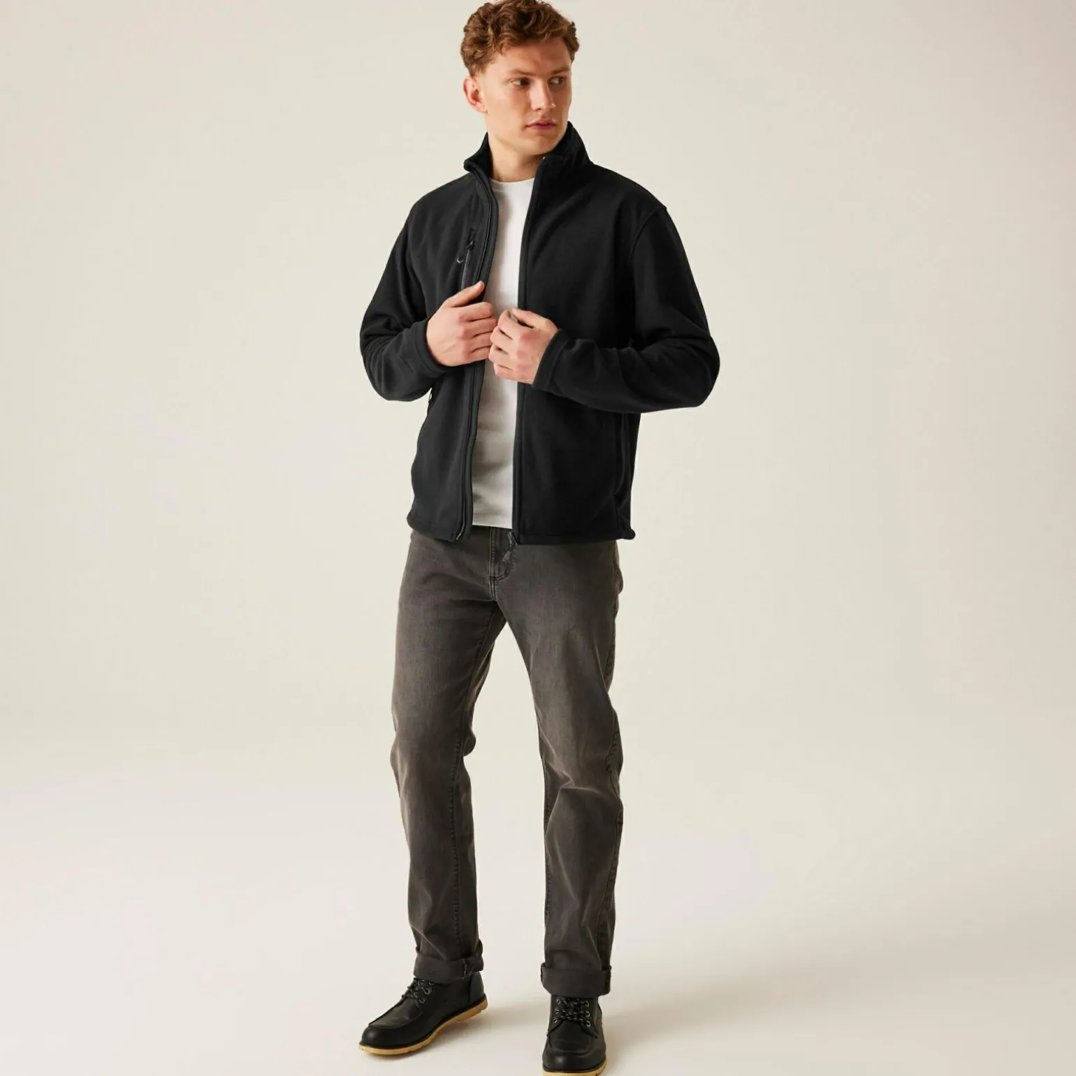 Bluza polarowa z recyklingu Honestly Made Professional | Czarny