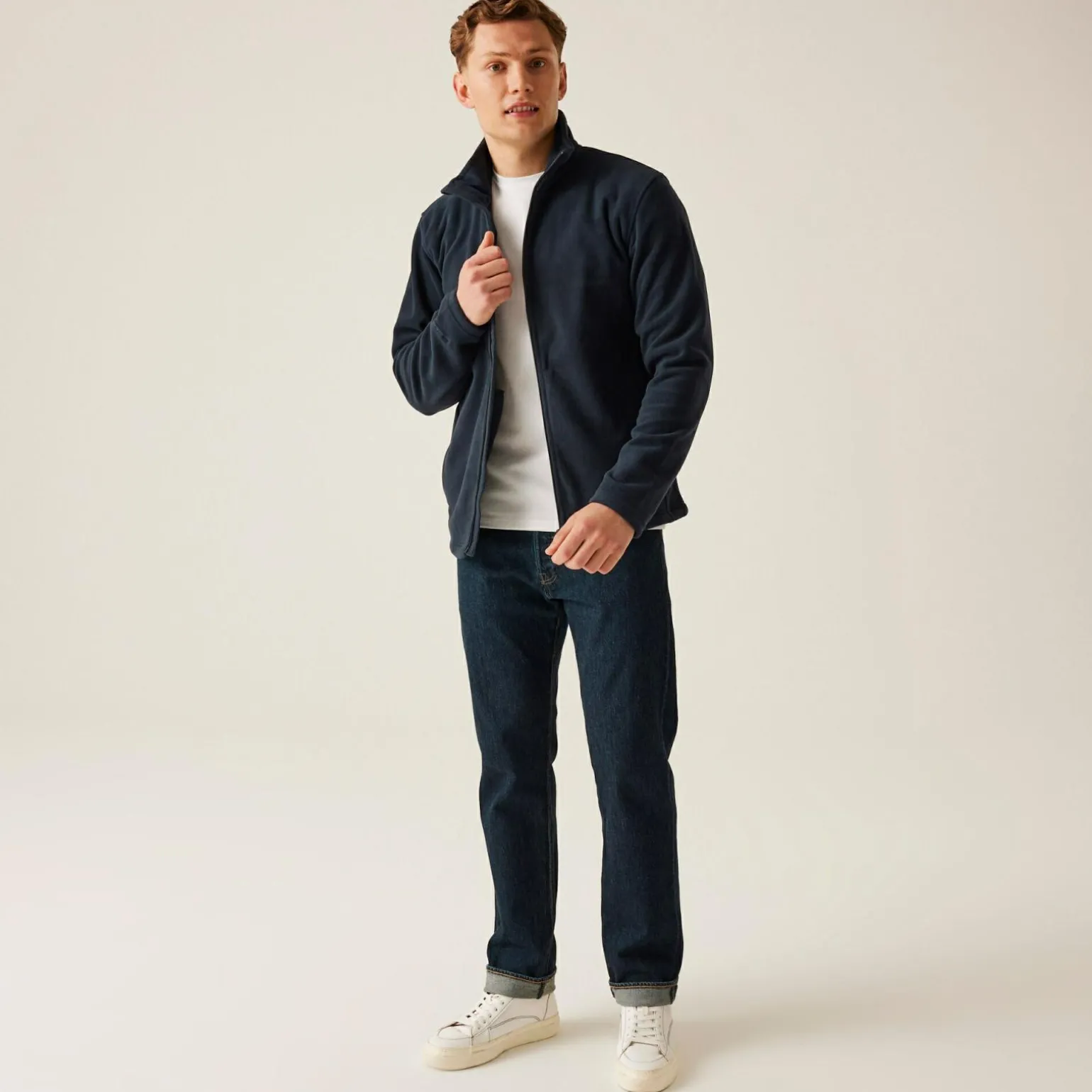 Bluza polarowa z recyklingu Honestly Made Professional | Granatowy