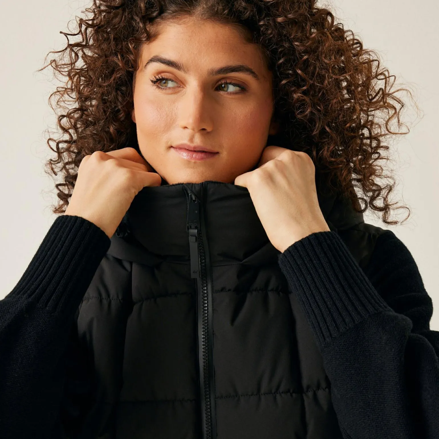 Damska kamizelka Leandra Longline | Czarny
