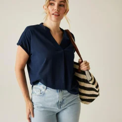 Damska koszula Rianne V-Neck | Niebieski