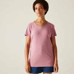 Damska koszulka Elkie V-Neck | Różowy