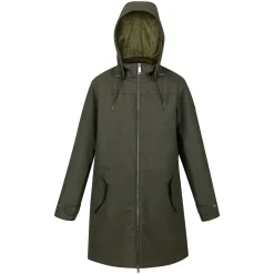 Damska kurtka parka z kapturem Fantine | Ciemne khaki