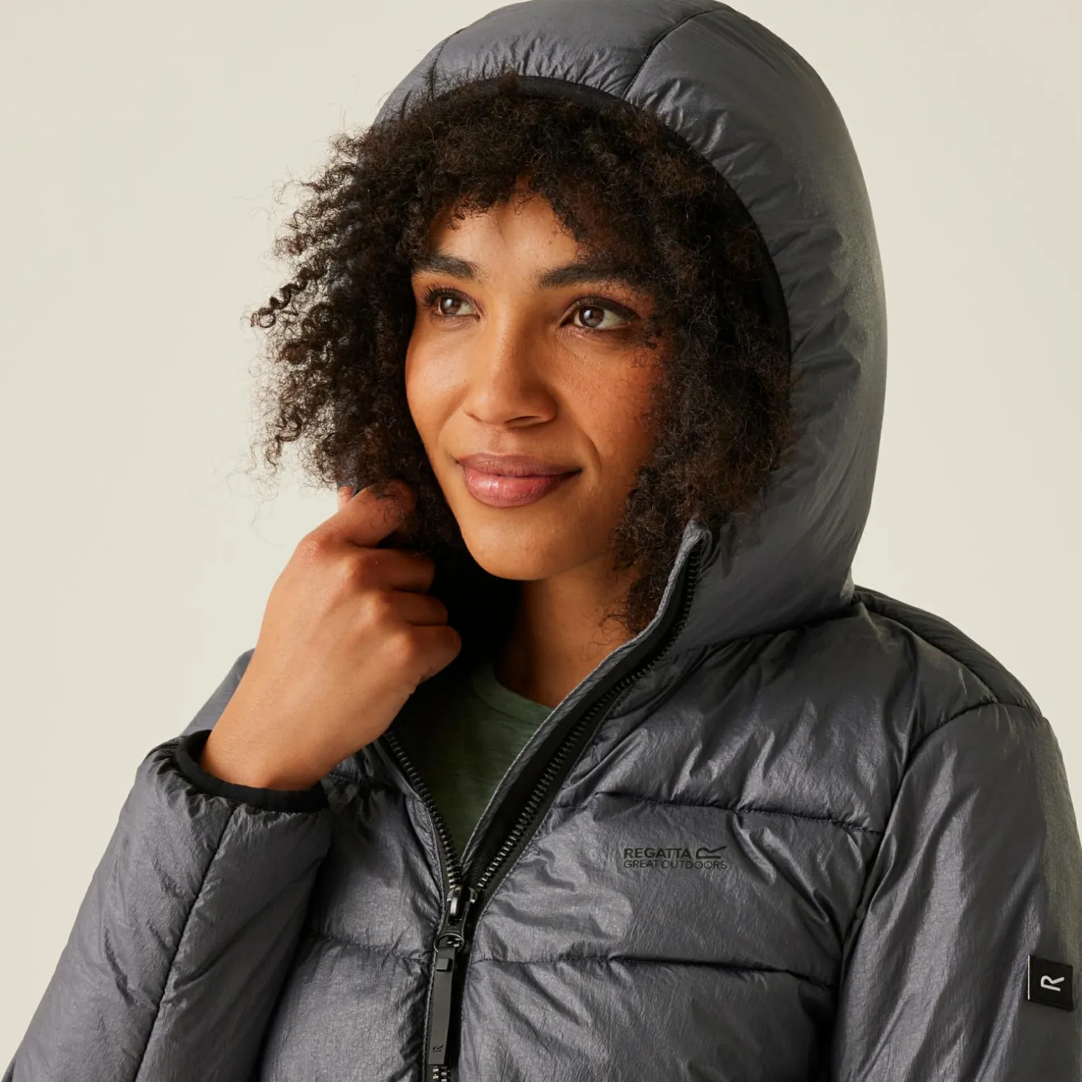 Damska kurtka przejściowa ocieplana pikowana Heatherly | Szary