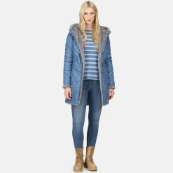 Damska kurtka zimowa parka dwustronna Caileigh | Niebieski