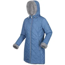 Damska kurtka zimowa parka dwustronna Caileigh | Niebieski