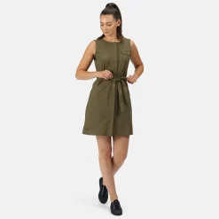Damska sukienka Highton Stretch | Ciemnozielony