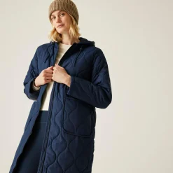 Damski płaszcz ocieplany oversize Jaycee II | Granatowy