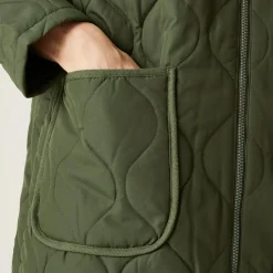 Damski płaszcz ocieplany oversize Jaycee II | Zielony
