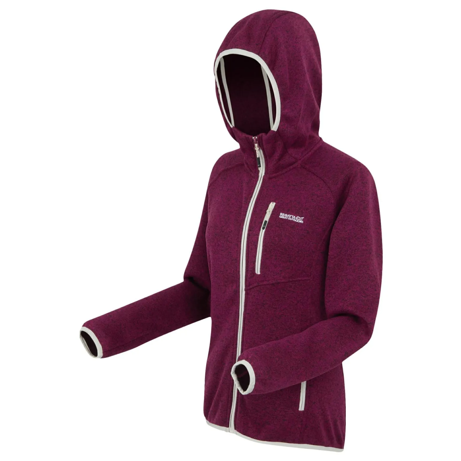 Damski polar z kapturem Newhill II | Różowy