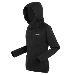 Damski polar z kapturem Newhill | Czarny