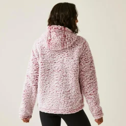 Damski polar z kapturem Zelpha Fluffy | Czerwony