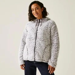 Damski polar z kapturem Zelpha Fluffy | Fioletowy