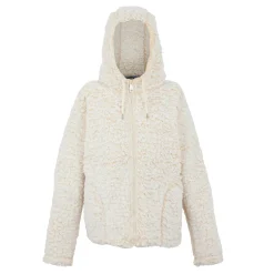 Damski polar z kapturem Zelpha Fluffy | Kremowy