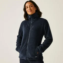 Damski polar z suwakiem Heidy Fluffy | Granatowy