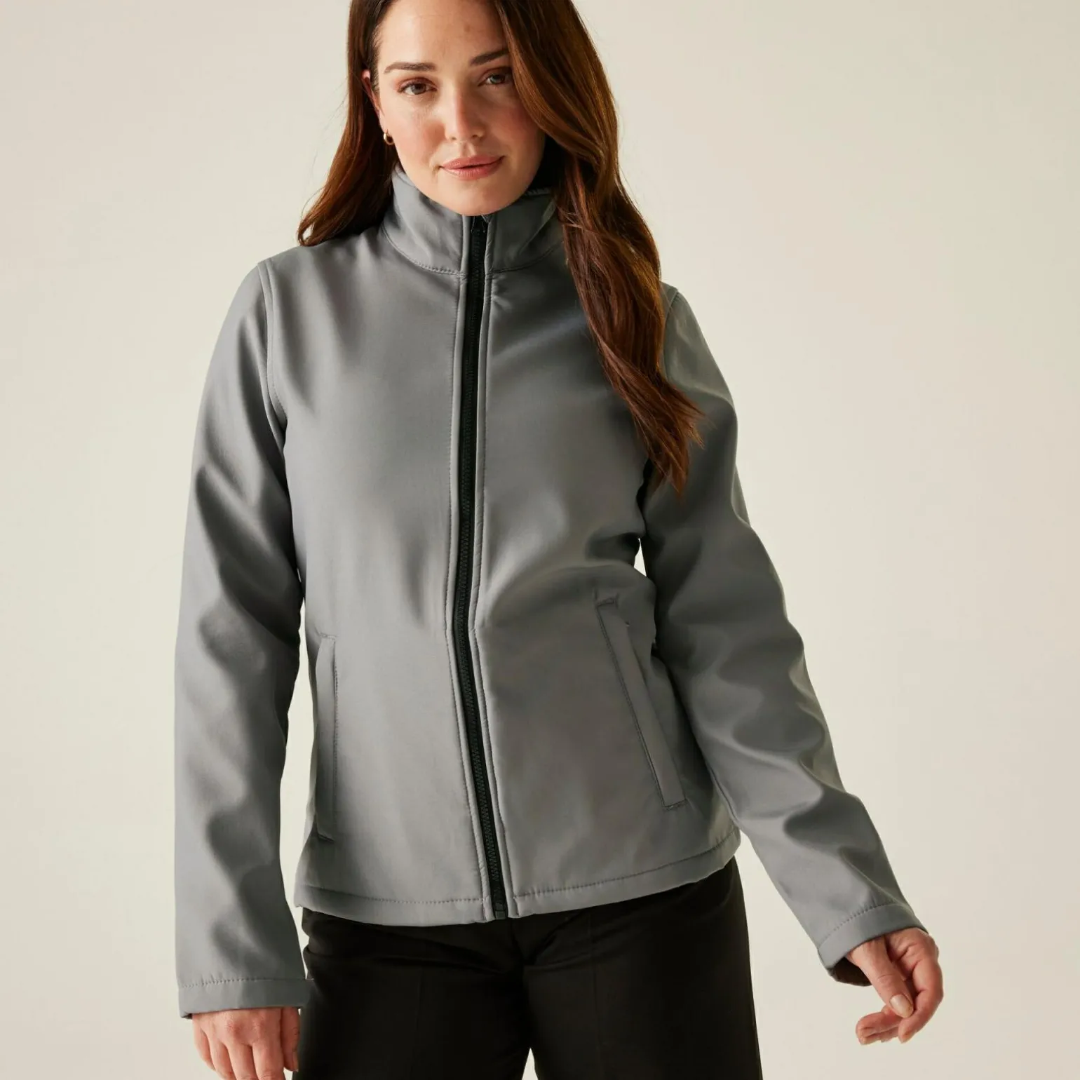 Damski softshell Ablaze | Szaro-czarny