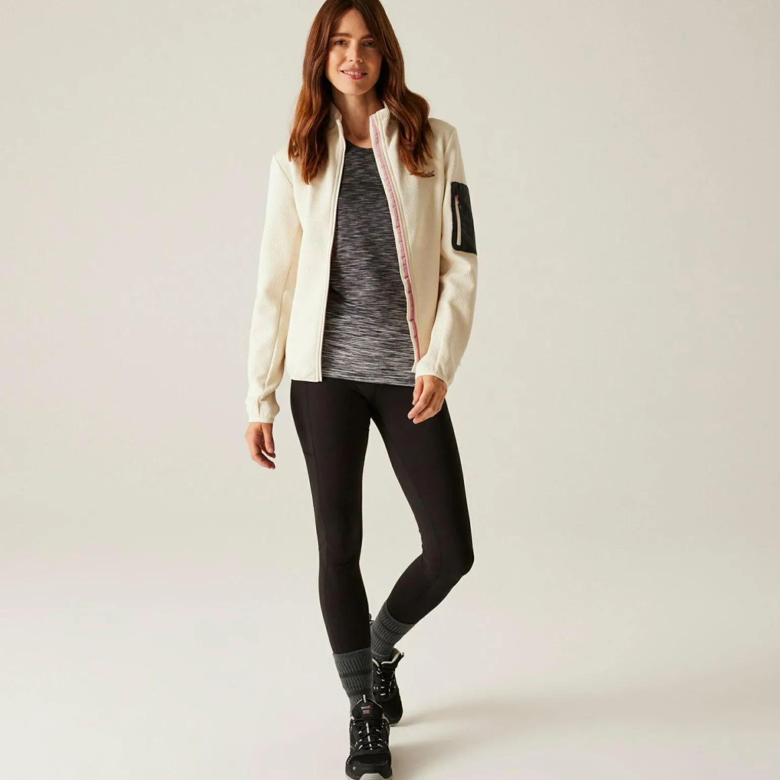 Damski softshell Aldean | Kremowy