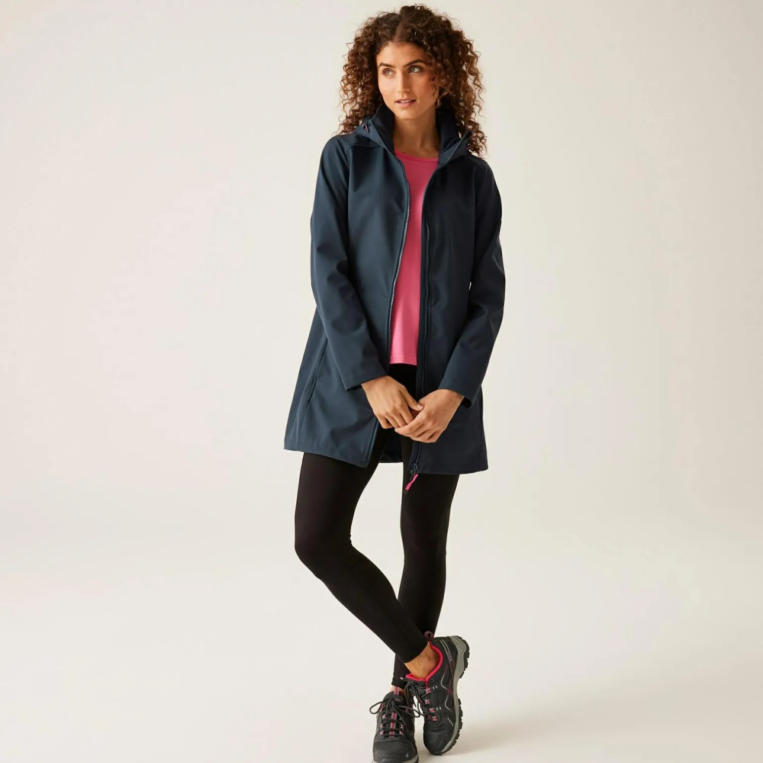 Damski softshell Carisbooke | Granatowy