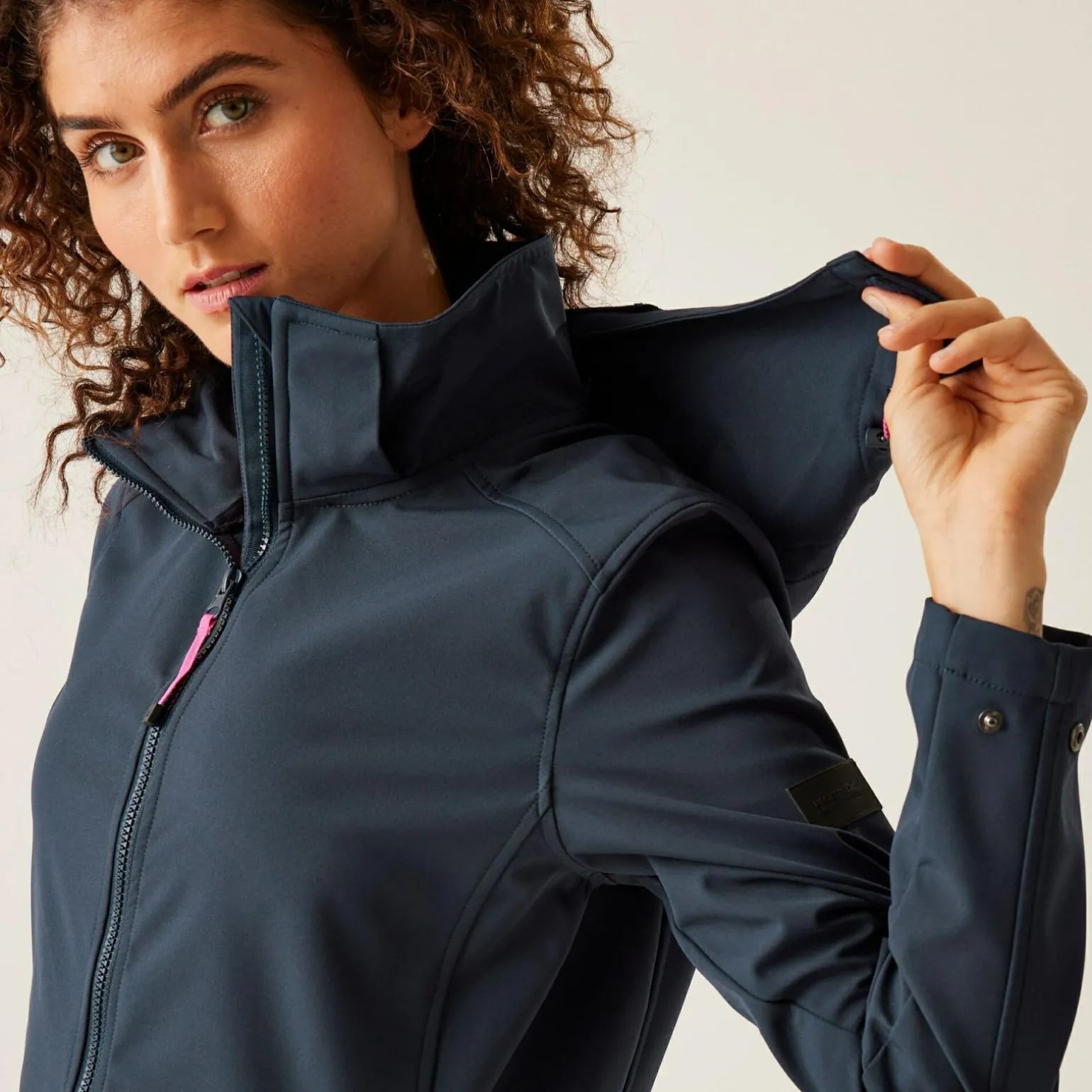 Damski softshell Carisbooke | Granatowy