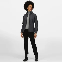 Damski softshell Octagon II | Szaro-czarny