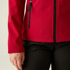 Damski softshell Octagon II | Czerwono-czarny