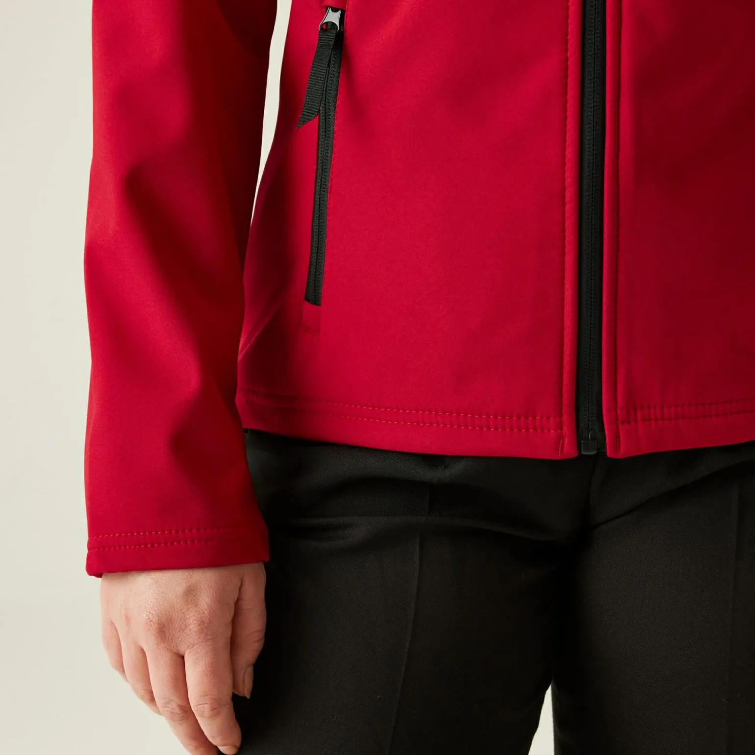 Damski softshell Octagon II | Czerwono-czarny