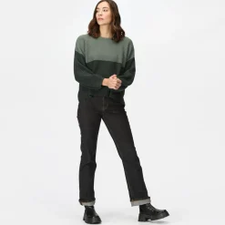 Damski sweter Kamaria | Ciemnozielony