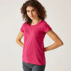 Damski t-shirt Carlie  | Fuksja