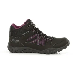 Damskie buty wodoodporne Edgepoint Mid | Czarno-śliwkowy