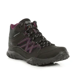 Damskie buty wodoodporne Edgepoint Mid | Czarno-śliwkowy