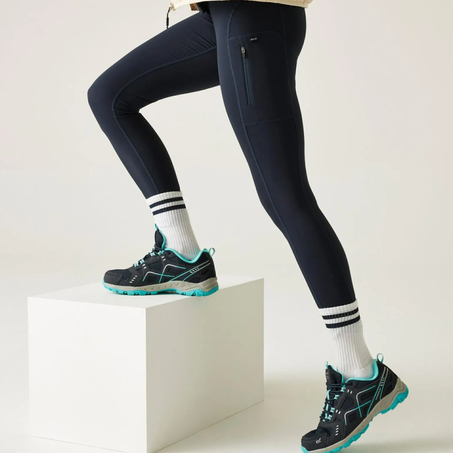 Damskie legginsy trekkingowe Monira | Niebieski