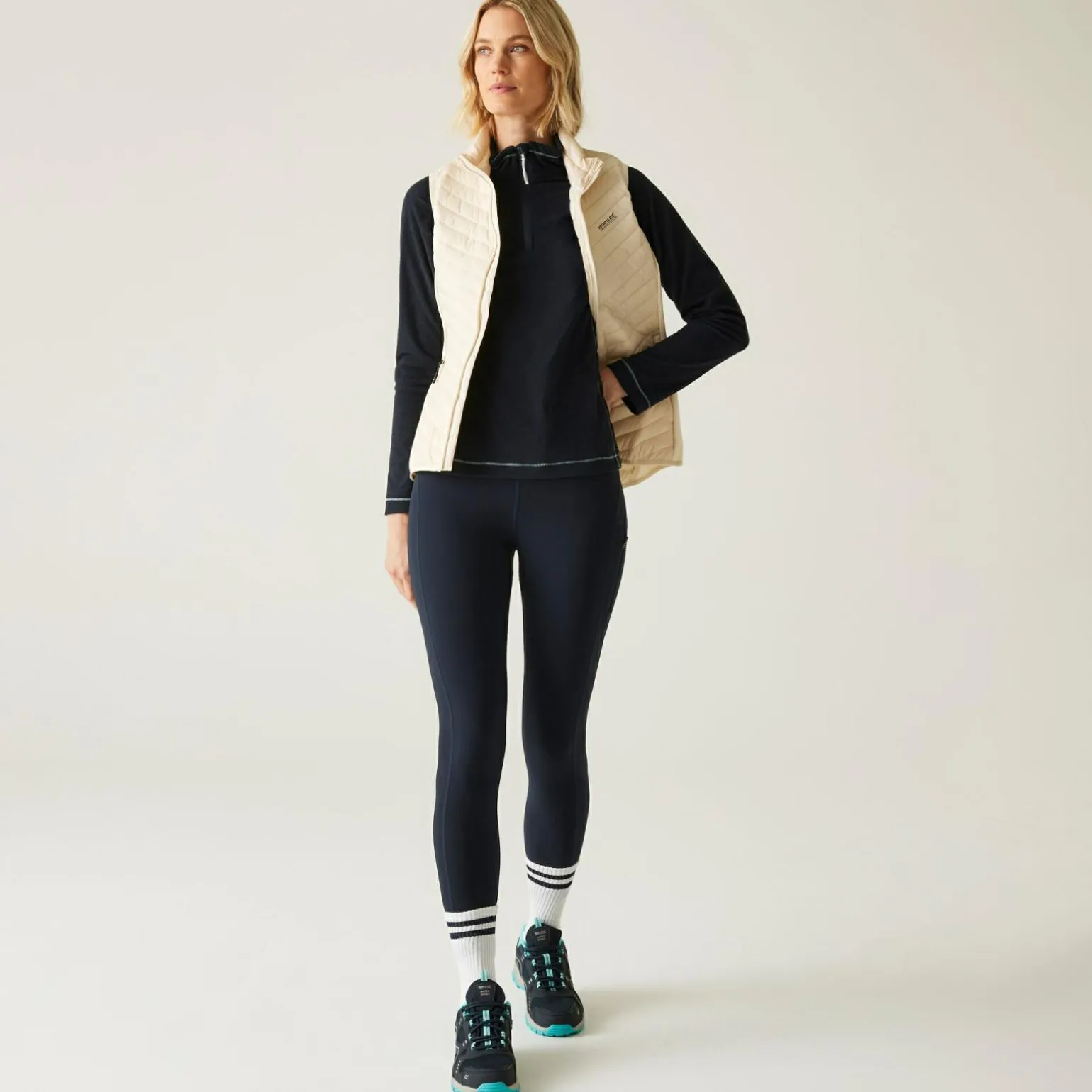 Damskie legginsy trekkingowe Monira | Niebieski