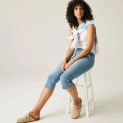 Damskie spodnie capri Bayletta | Niebieski