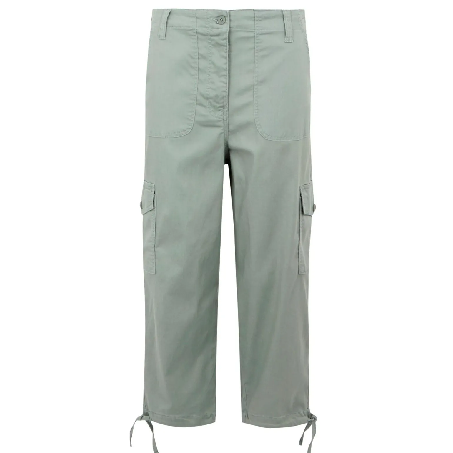 Damskie spodnie capri Shorebella | Lodowy błękit