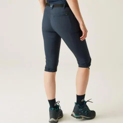 Damskie spodnie trekkingowe 3/4 Xert Capri Light | Granatowy