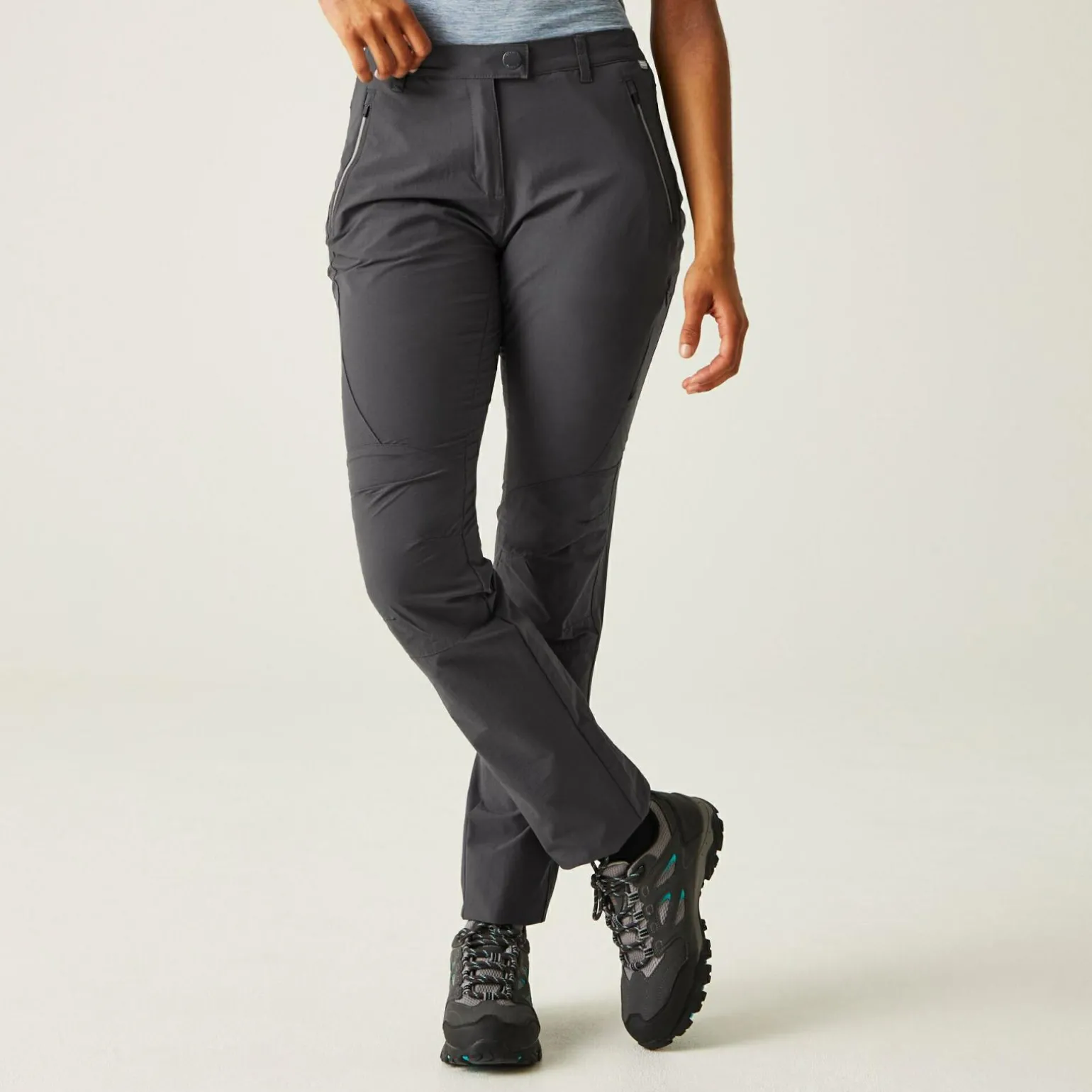 Damskie spodnie trekkingowe Highton Stretch | Szary