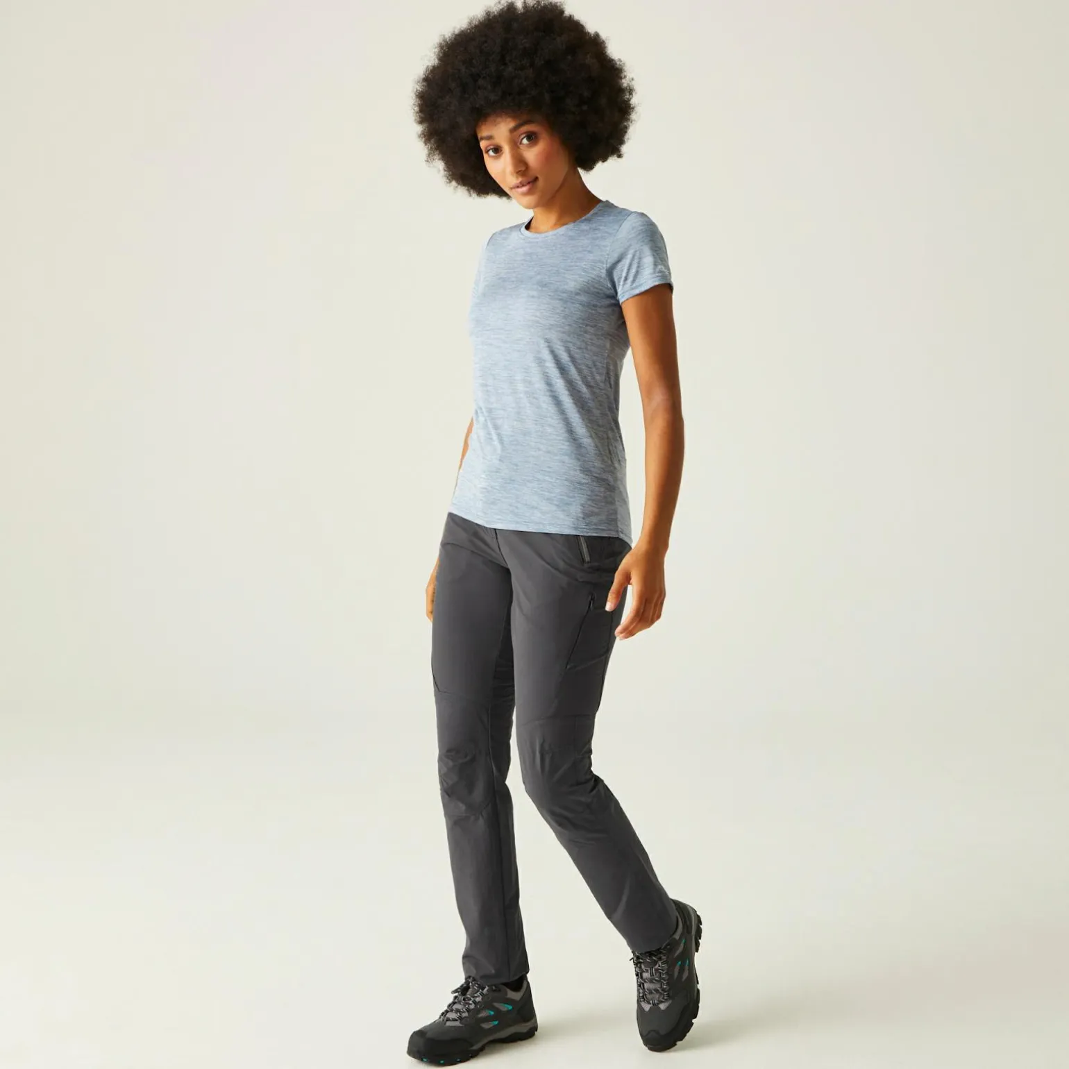 Damskie spodnie trekkingowe Highton Stretch | Szary