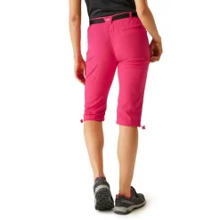 Damskie spodnie trekkingowe 3/4 Xert Capri Light | Fuksja