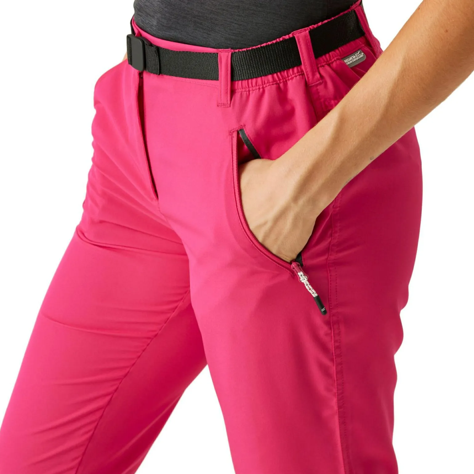 Damskie spodnie trekkingowe 3/4 Xert Capri Light | Fuksja