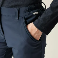 Damskie spodnie trekkingowe softshell Fenton | Granatowy