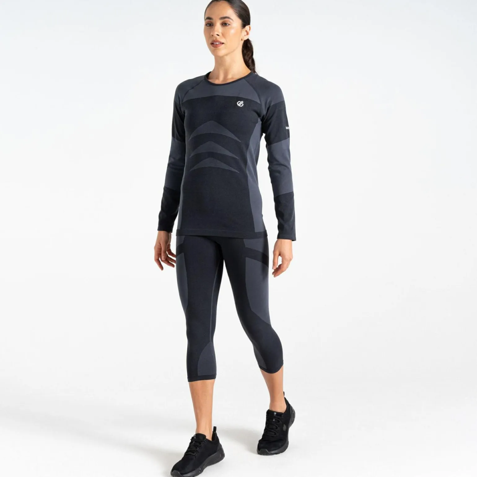 Dare 2b - Damska bielizna termoaktywna legginsy 3/4 In The Zone | Czarny