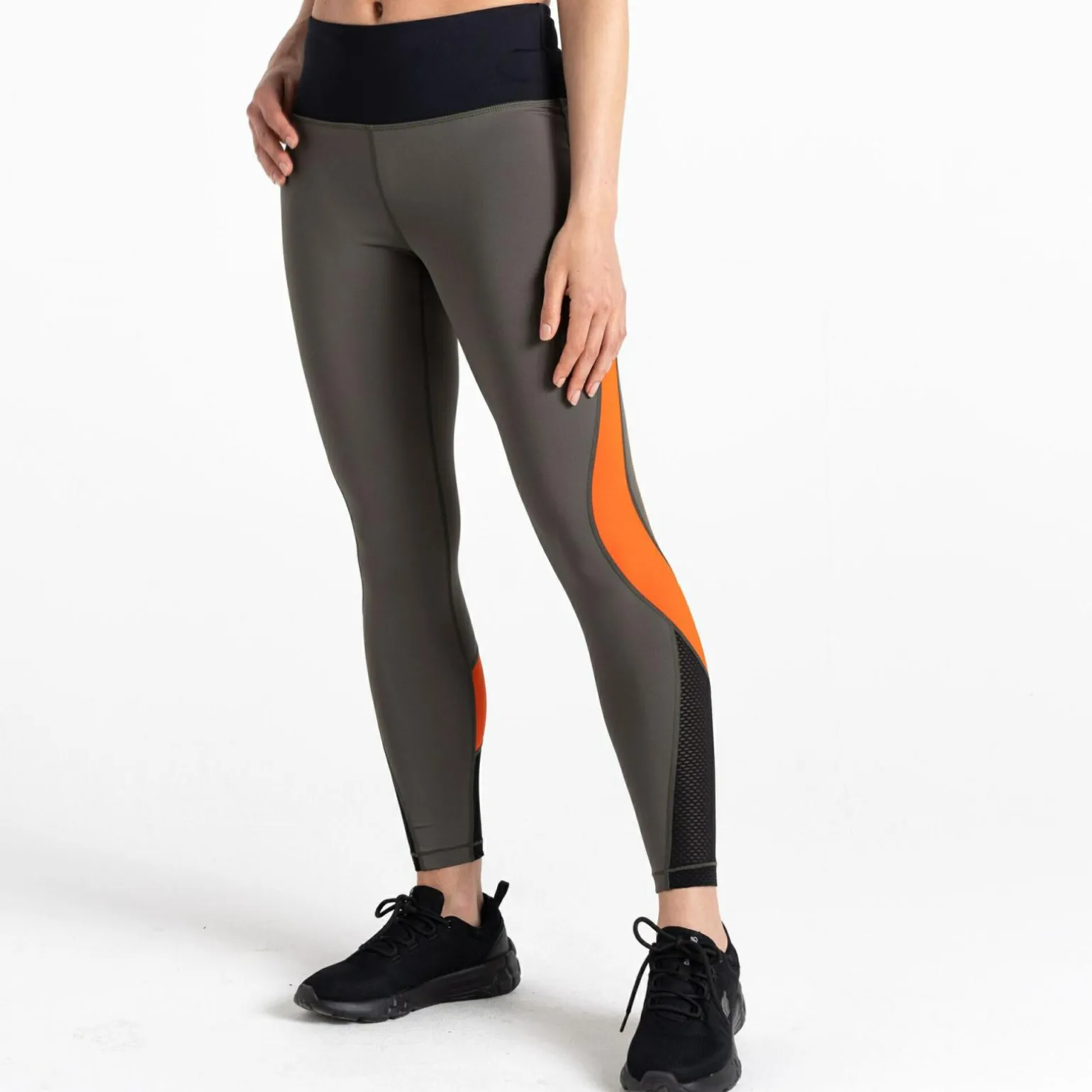 Dare 2b - Damskie legginsy Attune | Szarozielono-pomarańczowy