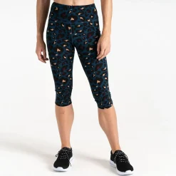 Dare 2b - Damskie legginsy do ćwiczeń 3/4 Influential | Niebieski