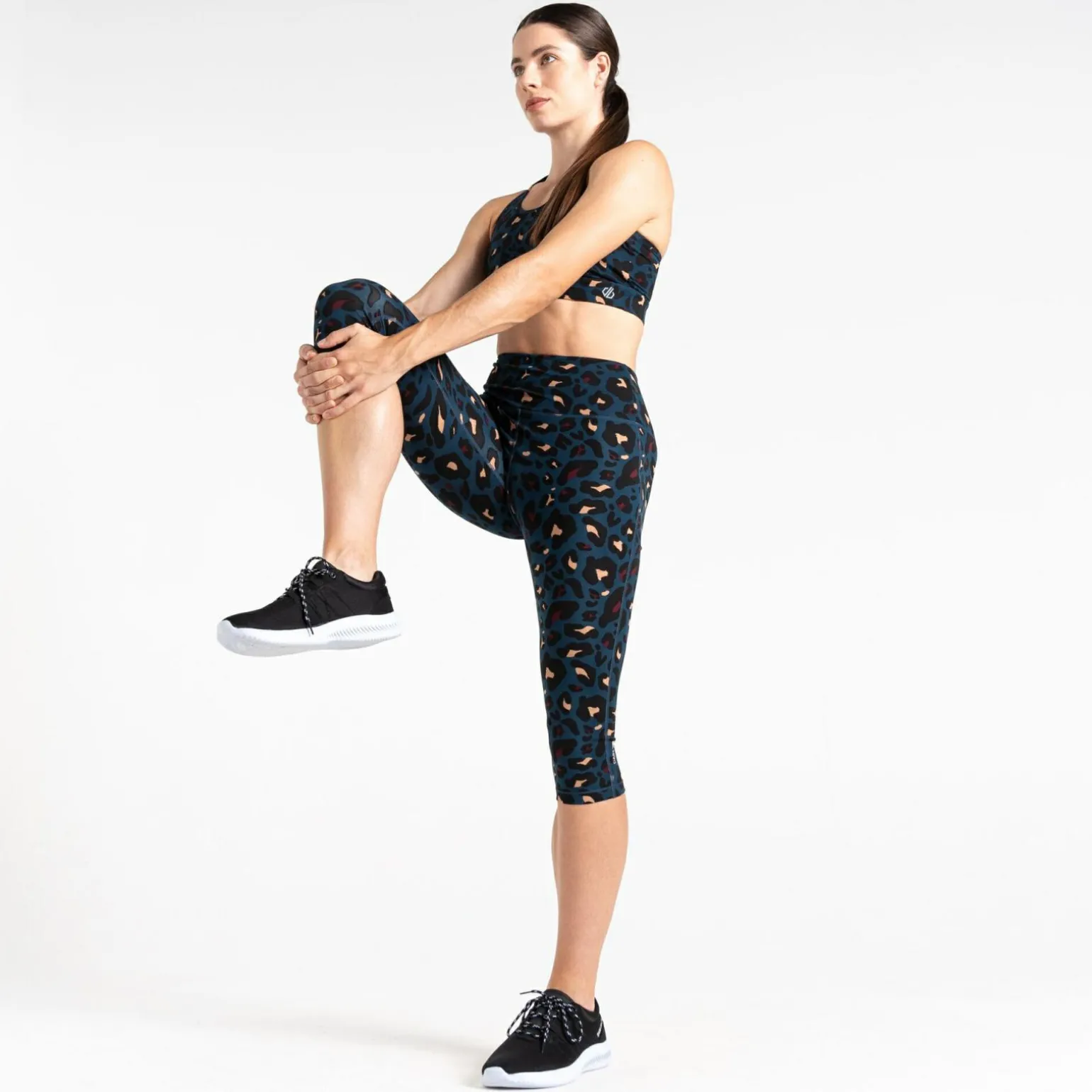 Dare 2b - Damskie legginsy do ćwiczeń 3/4 Influential | Niebieski