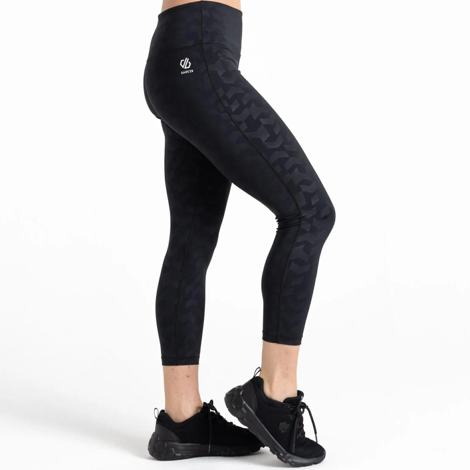Dare 2b - Damskie legginsy 7/8 Influential | Czarny we wzór