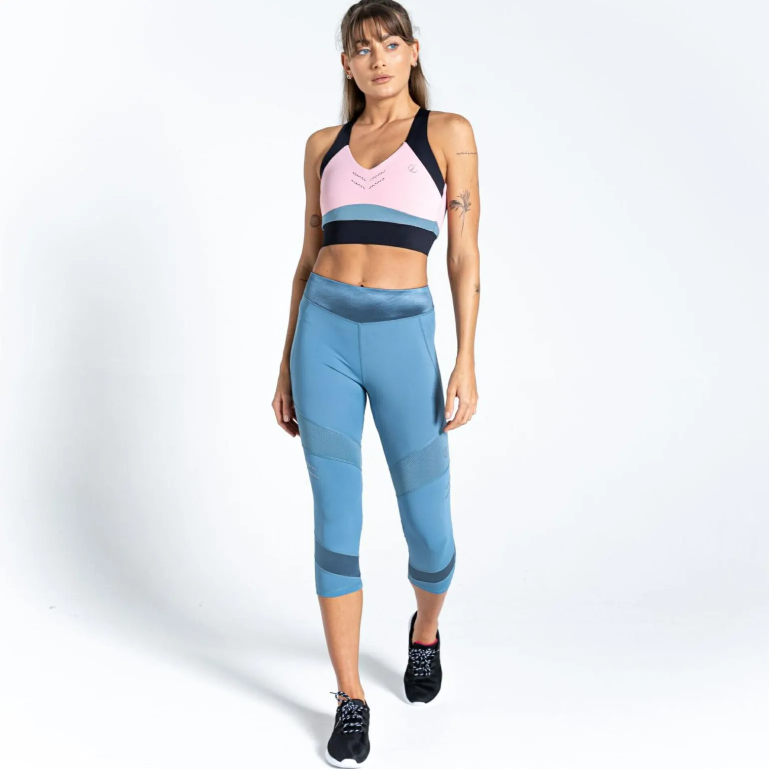 Dare 2b - Damskie legginsy 3/4 Born To Shine | Niebieski