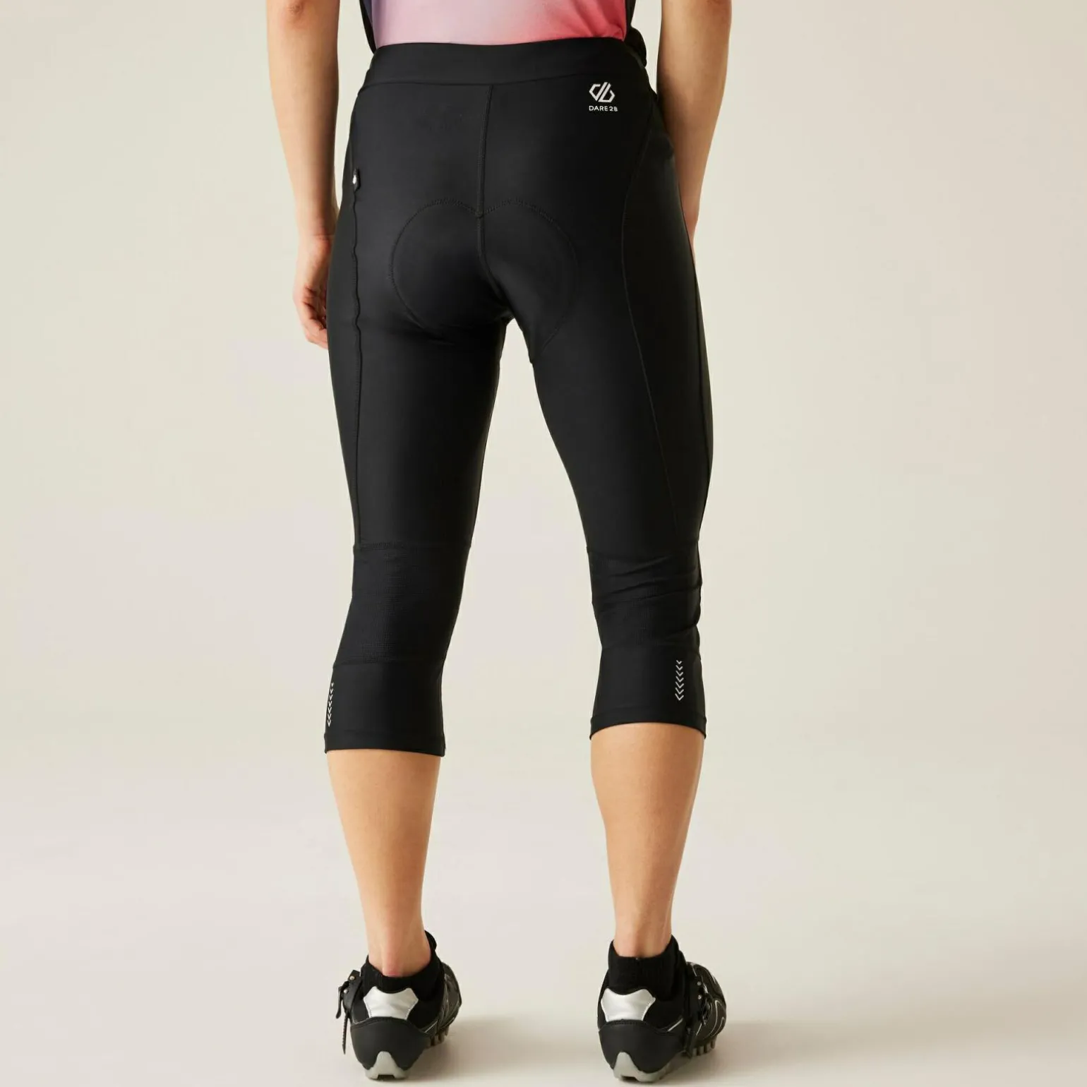 Dare 2b - Damskie legginsy rowerowe 3/4 Worldly | Czarny