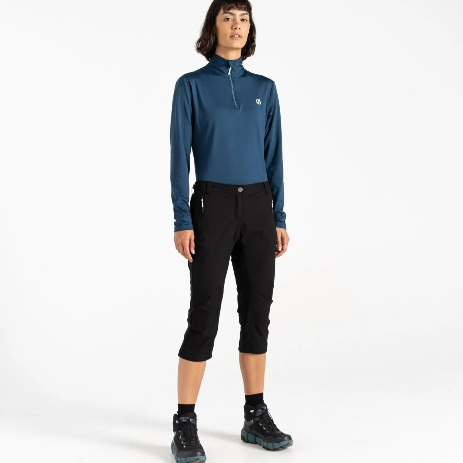 Dare 2b - Damskie spodnie trekkingowe 3/4 Melodic II | Czarny