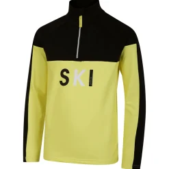Dare 2b - Dziecięca bluza narciarska z suwakiem Pow Core | Żółto-czarny