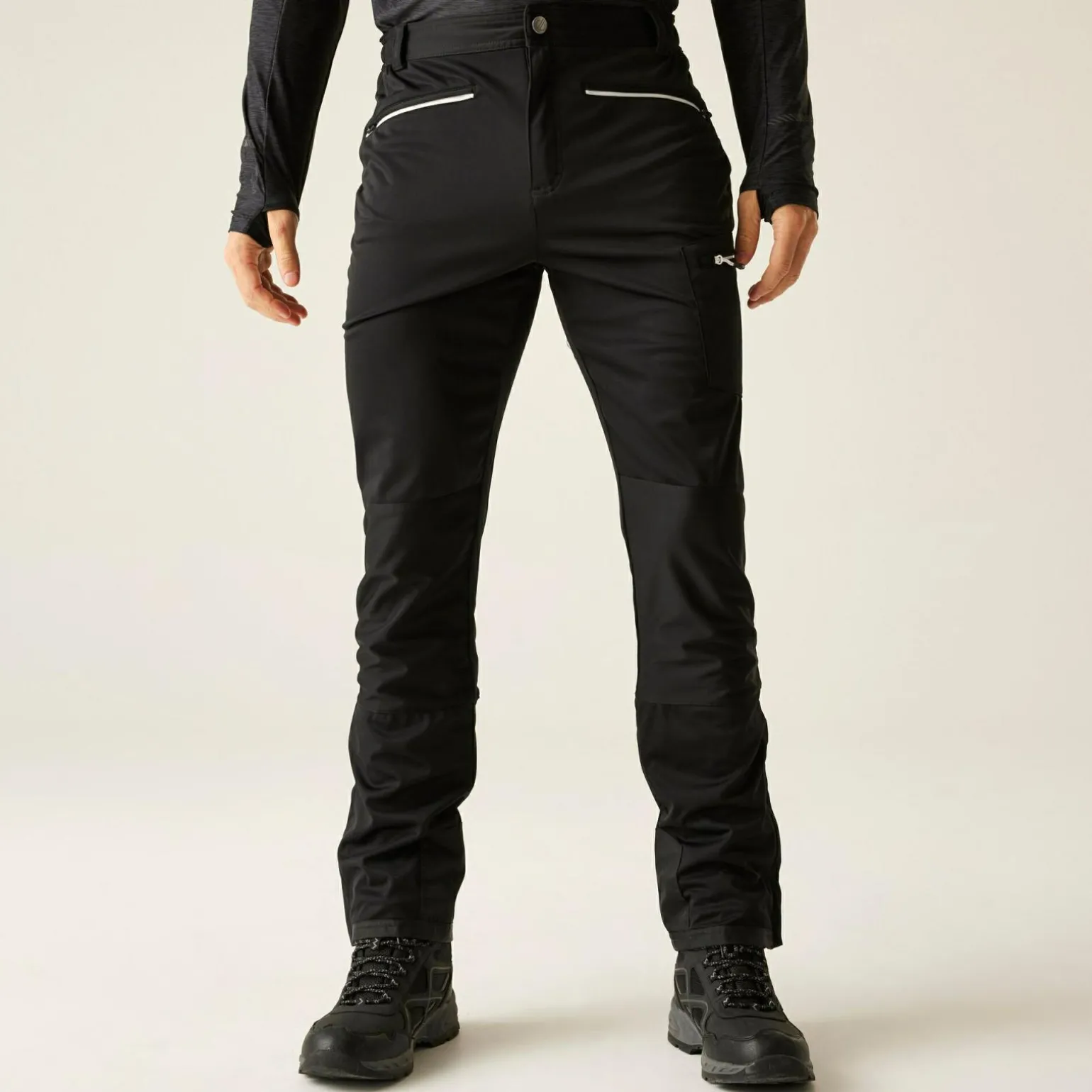 Dare 2b - Męskie spodnie trekkingowe softshell Appended II | Czarny